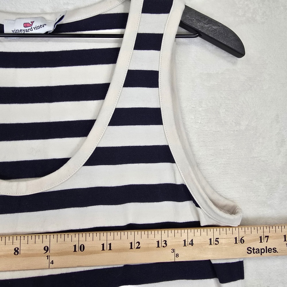 Vineyard Vines Navy White Striped Sleeveless Nautical Maxi Dress Small - Picture 5 of 9